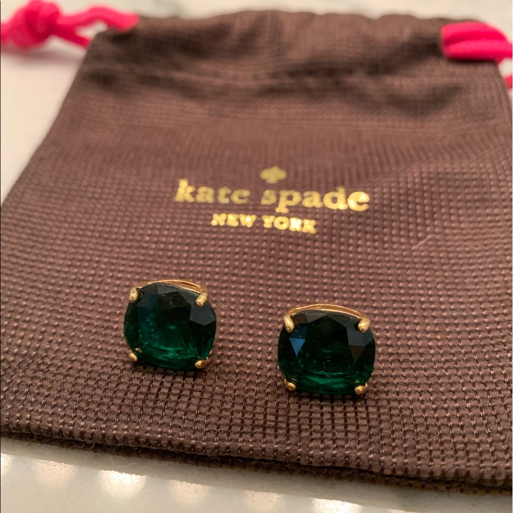 Kate Spade ♠️ Emerald Green Square Stud Earrings